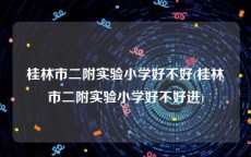 桂林市二附实验小学好不好(桂林市二附实验小学好不好进)