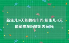 新生儿40天能躺推车吗(新生儿40天能躺推车吗推出去玩吗)