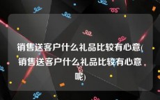 销售送客户什么礼品比较有心意(销售送客户什么礼品比较有心意呢)