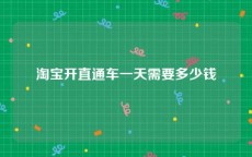 淘宝开直通车一天需要多少钱