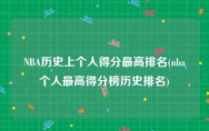 NBA历史上个人得分最高排名(nba个人最高得分榜历史排名)