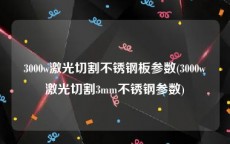 3000w激光切割不锈钢板参数(3000w激光切割3mm不锈钢参数)