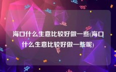 海口什么生意比较好做一些(海口什么生意比较好做一些呢)