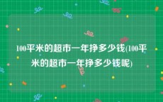 100平米的超市一年挣多少钱(100平米的超市一年挣多少钱呢)