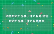 销售金融产品属于什么服务(销售金融产品属于什么服务类型)