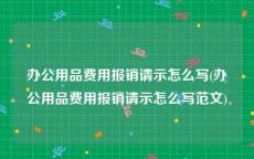 办公用品费用报销请示怎么写(办公用品费用报销请示怎么写范文)