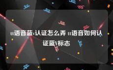 tt语音蓝v认证怎么弄 tt语音如何认证蓝V标志