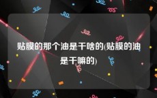 贴膜的那个油是干啥的(贴膜的油是干嘛的)
