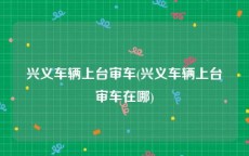 兴义车辆上台审车(兴义车辆上台审车在哪)