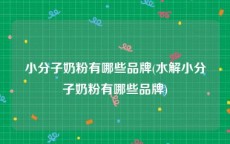 小分子奶粉有哪些品牌(水解小分子奶粉有哪些品牌)
