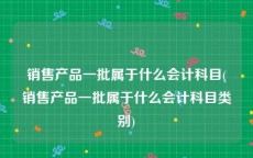 销售产品一批属于什么会计科目(销售产品一批属于什么会计科目类别)