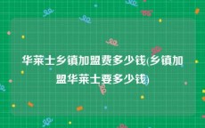 华莱士乡镇加盟费多少钱(乡镇加盟华莱士要多少钱)
