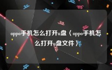 oppo手机怎么打开u盘〈oppo手机怎么打开u盘文件〉