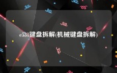 e531键盘拆解(机械键盘拆解)