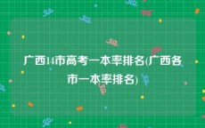 广西14市高考一本率排名(广西各市一本率排名)