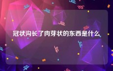 冠状沟长了肉芽状的东西是什么