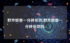 野外蚊香一分钟见效(野外蚊香一分钟见效吗)