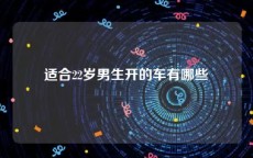 适合22岁男生开的车有哪些