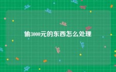 偷3000元的东西怎么处理