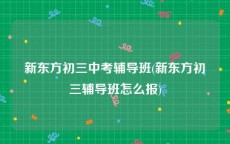 新东方初三中考辅导班(新东方初三辅导班怎么报)