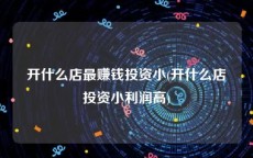 开什么店最赚钱投资小(开什么店投资小利润高)
