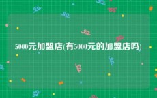 5000元加盟店(有5000元的加盟店吗)