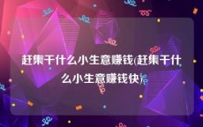 赶集干什么小生意赚钱(赶集干什么小生意赚钱快)