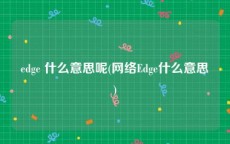 edge 什么意思呢(网络Edge什么意思)