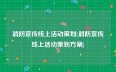 消防宣传线上活动策划(消防宣传线上活动策划方案)