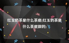 红玉奶茶是什么茶底(红玉奶茶是什么茶底做的)