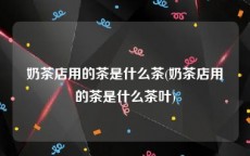 奶茶店用的茶是什么茶(奶茶店用的茶是什么茶叶)