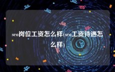 seo岗位工资怎么样(seo工资待遇怎么样)