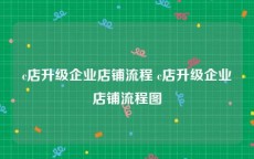 c店升级企业店铺流程 c店升级企业店铺流程图
