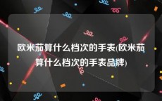 欧米茄算什么档次的手表(欧米茄算什么档次的手表品牌)