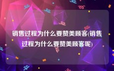 销售过程为什么要赞美顾客(销售过程为什么要赞美顾客呢)