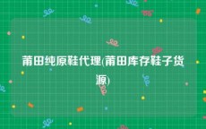 莆田纯原鞋代理(莆田库存鞋子货源)