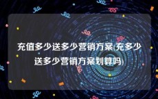 充值多少送多少营销方案(充多少送多少营销方案划算吗)