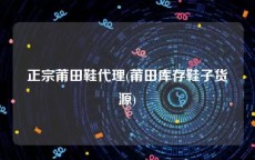 正宗莆田鞋代理(莆田库存鞋子货源)