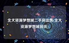 北大资源梦想城二手房出售(北大资源梦想城房价)