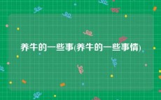 养牛的一些事(养牛的一些事情)