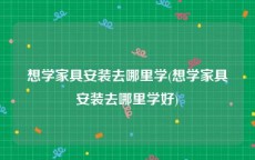 想学家具安装去哪里学(想学家具安装去哪里学好)