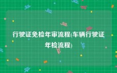 行驶证免检年审流程(车辆行驶证年检流程)