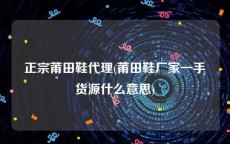 正宗莆田鞋代理(莆田鞋厂家一手货源什么意思)