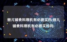 婴儿辅食料理机有必要买吗(婴儿辅食料理机有必要买吗吗)