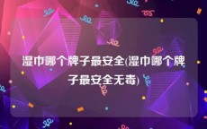 湿巾哪个牌子最安全(湿巾哪个牌子最安全无毒)