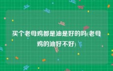 买个老母鸡都是油是好的吗(老母鸡的油好不好)