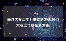 民办大专三年下来要多少钱(民办大专三年要花多少钱)