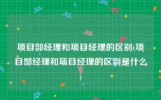项目部经理和项目经理的区别(项目部经理和项目经理的区别是什么)