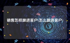 销售怎样跟进客户(怎么跟进客户)