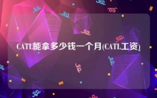 CATL能拿多少钱一个月(CATL工资)